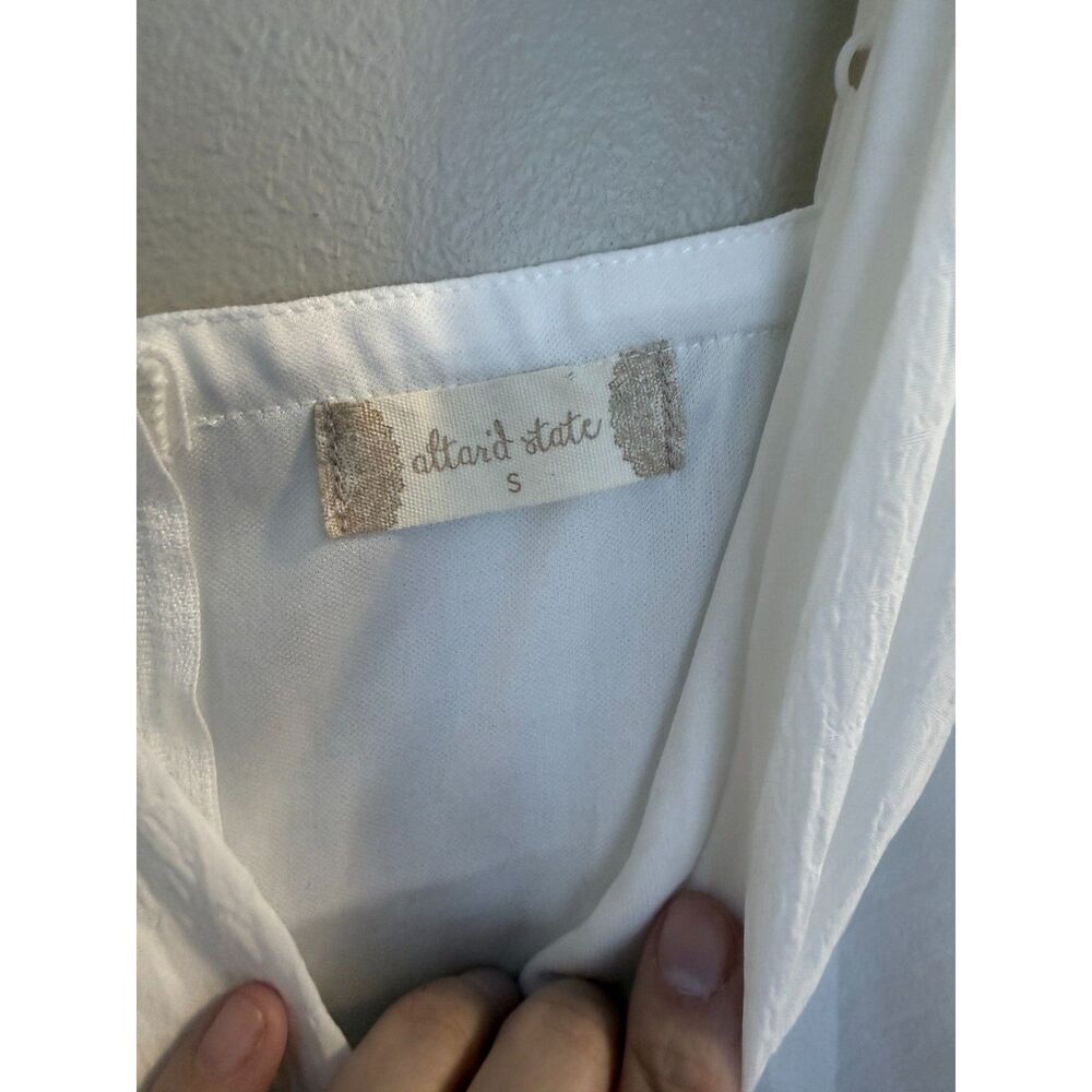 Altar'd State White Ruffle Mini Dress - NWT - Size Small - Picture 3 of 10